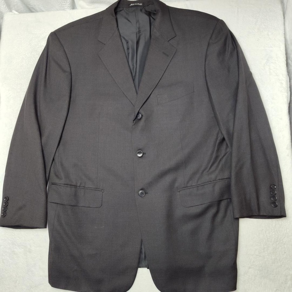 Pal Zileri Suit Jacket Mens 46R Gray Wool 3 Button Italy Loro Piana Blazer Sport